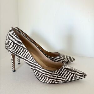 Banana Republic zebra print pony hair animal print high heels luxury size 10